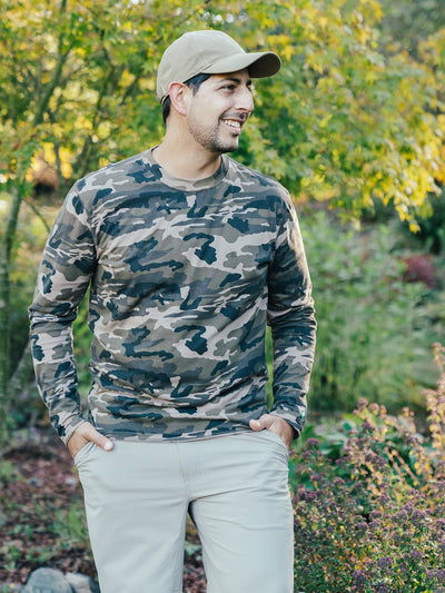 Insect Shield Men's Woodland Camo Long Sleeve T-Shirt