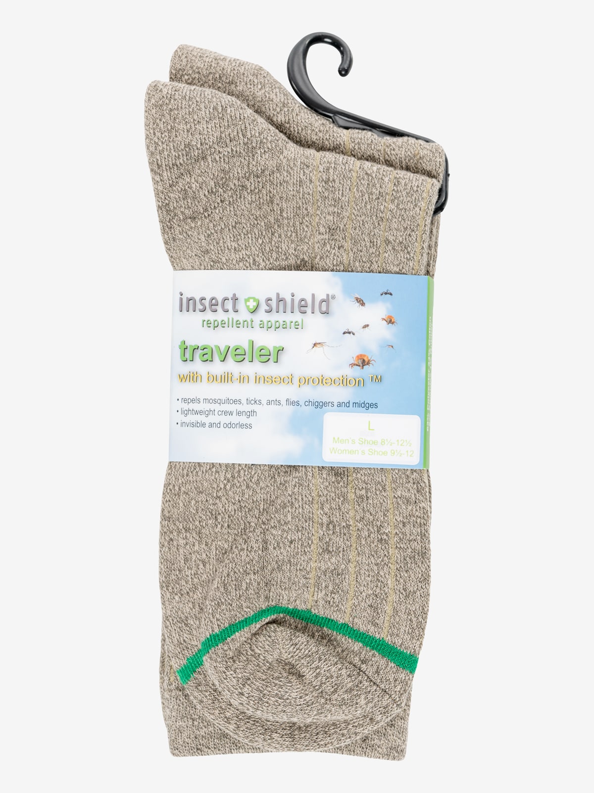 Insect Socks Insect Repellent Traveler Socks (Two-Pair Pack) – Insect Shield