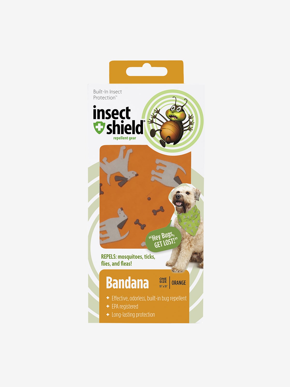 Packaging of Dogs & Bones Bandana, Orange