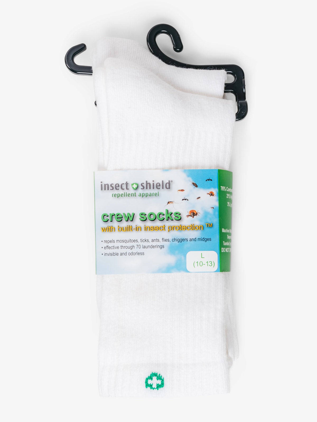 Insect Shield Adult Crew Socks (Two-Pair Pack)