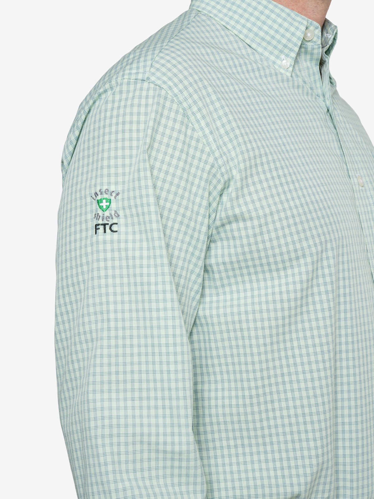 Insect Shield Men's Mini-Plaid Wrinkle-Resistant Shirt