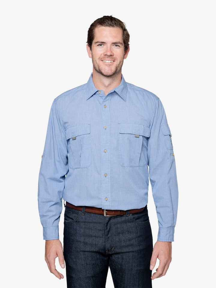 Men Button Down Shirt Long Sleeve Black Gold Casual Classic