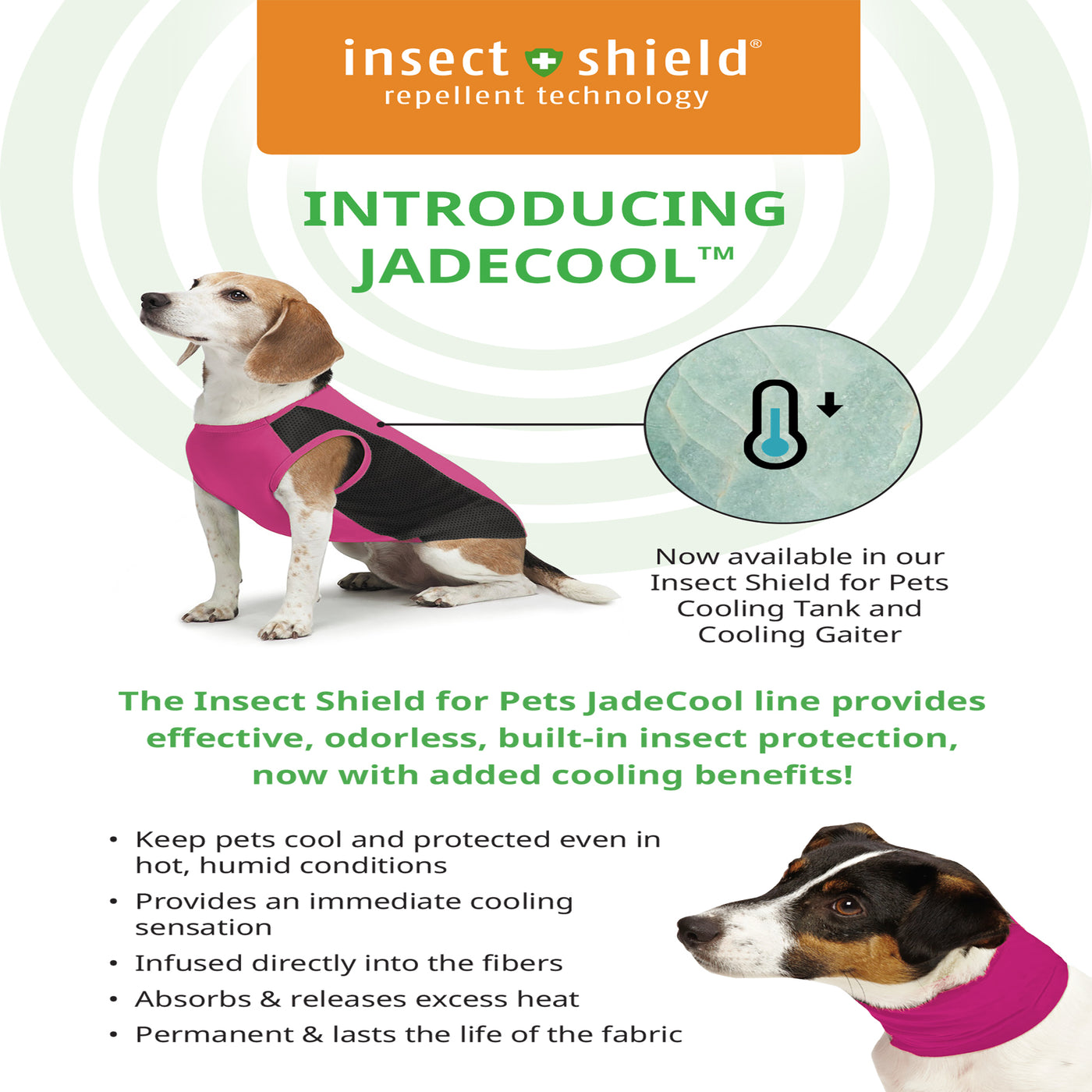 Insect Repellent Cooling Tank Top for Dogs Insect Shield