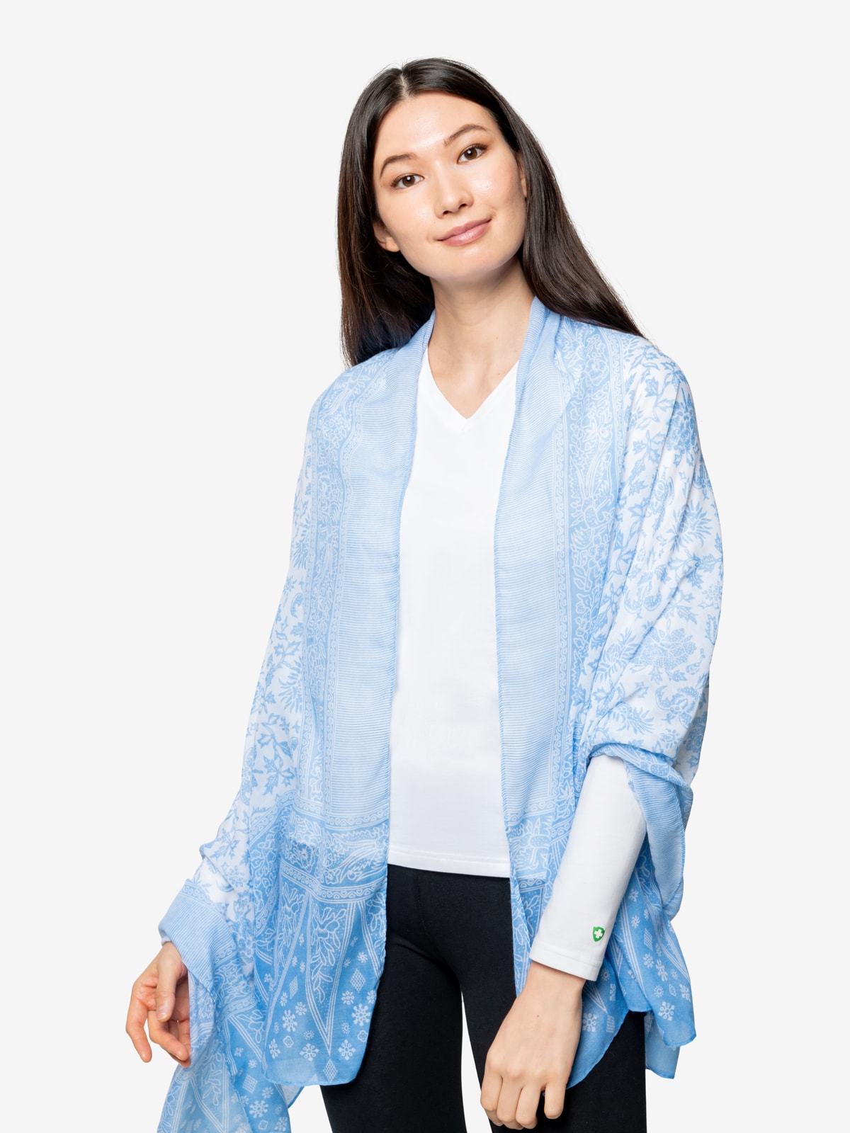 Insect Shield Versatile Wrap Scarf | Light Blue | 100% Polyester