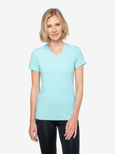 Womens Insect Shield UPF Dri-Balance Short Sleeve V-Neck T-Shirt
