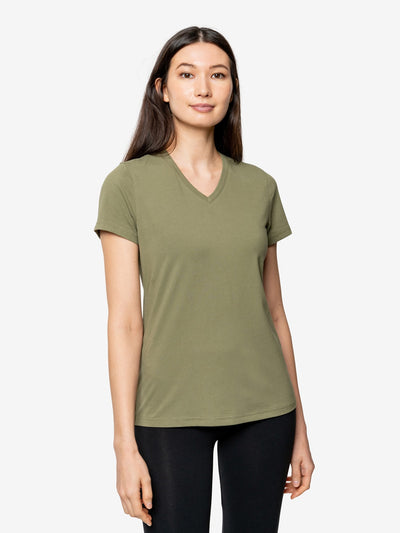 Insect Shield Women's UPF Dri-Balance Short Sleeve V-Neck T-Shirt